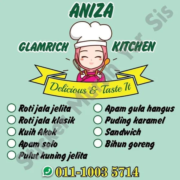 Roti jala jelita, kaswi gedik, apam solo, laksam lemak, pulut kuning, bihun goreng dan sandwich. .
    Based in KL, Kuala Lumpur. Self Pickup and Delivery within 10KM.